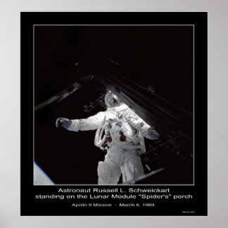 Pôster Astronauta Russell L. Schweickart Missão Apollo 9