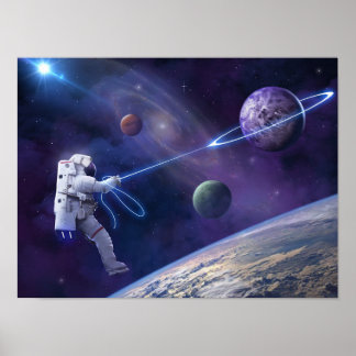 Poster Astronauta saturn
