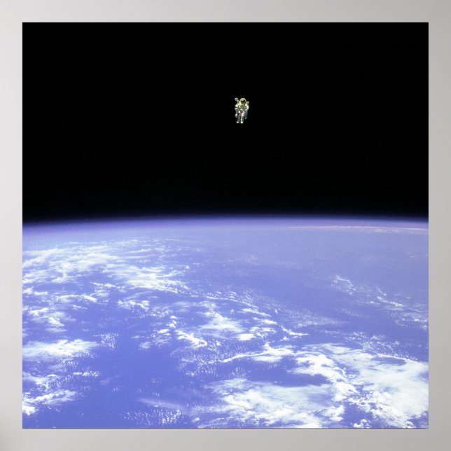 Poster Astronauta usando Unidade de Manuseamento Encanead (Frente)
