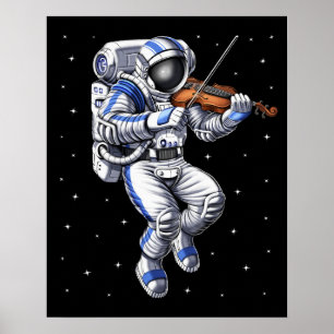 Poster Astronauta Violin Player