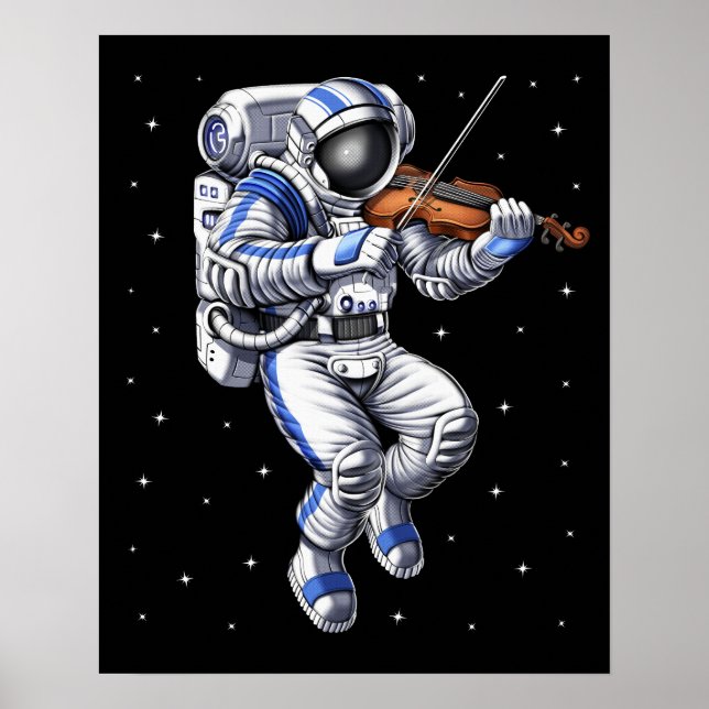 Poster Astronauta Violin Player (Frente)