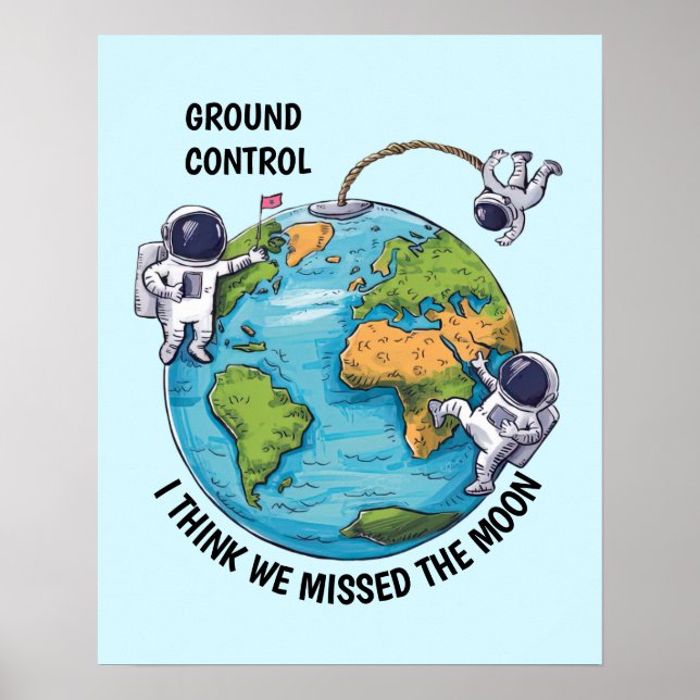 Poster Astronautas Flutuantes (Frente)