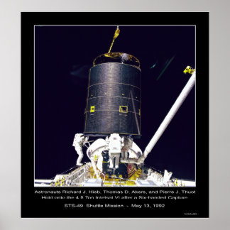 Poster Astronautas Hieb, Akers e Thout
