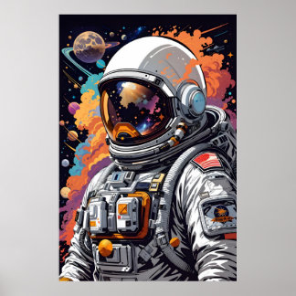 Poster Astronautas No Espaço