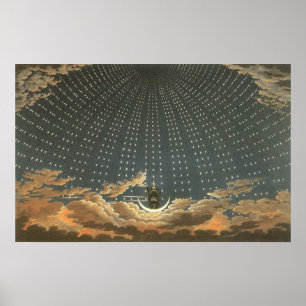 Poster Astronomia celestial do vintage, rainha da noite