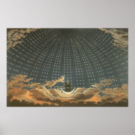 Poster Astronomia Celestial Vintage, Rainha da Noite