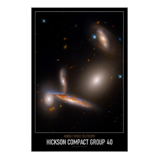 Pôster Astronomia de alta resolução Hickson Compact Group