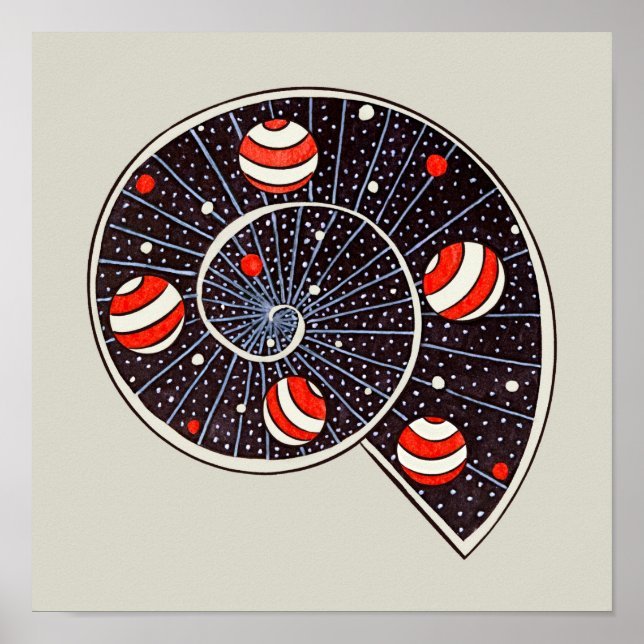 Poster Astronomia Engraçado Galáxia Espiral Espacial (Frente)