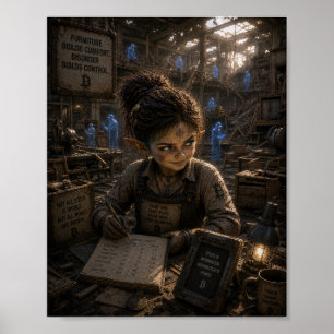 Poster Astuto / Escriturário de Armazém / Fábrica de Móve
