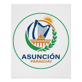 Pôster Asuncion Paraguay South America