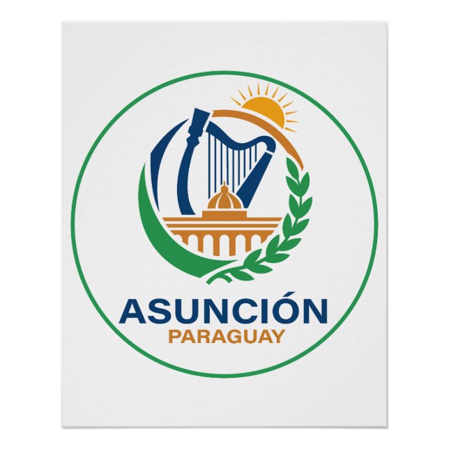 Pôster Asuncion Paraguay South America (Frente)