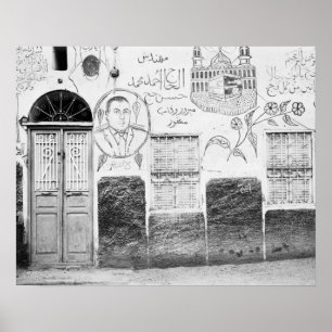 Pôster Aswan Egito, Casa Decorada