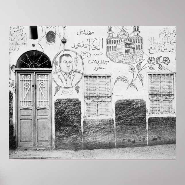 Pôster Aswan Egito, Casa Decorada (Frente)