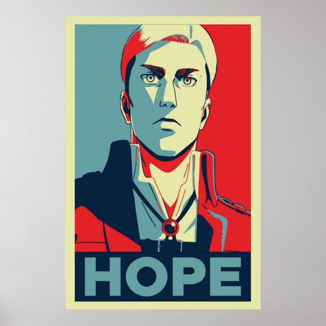 Poster Ataque a Titan Erwin Smith Hope versão 2 (Frente)