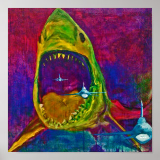 Poster ataque a tubarões