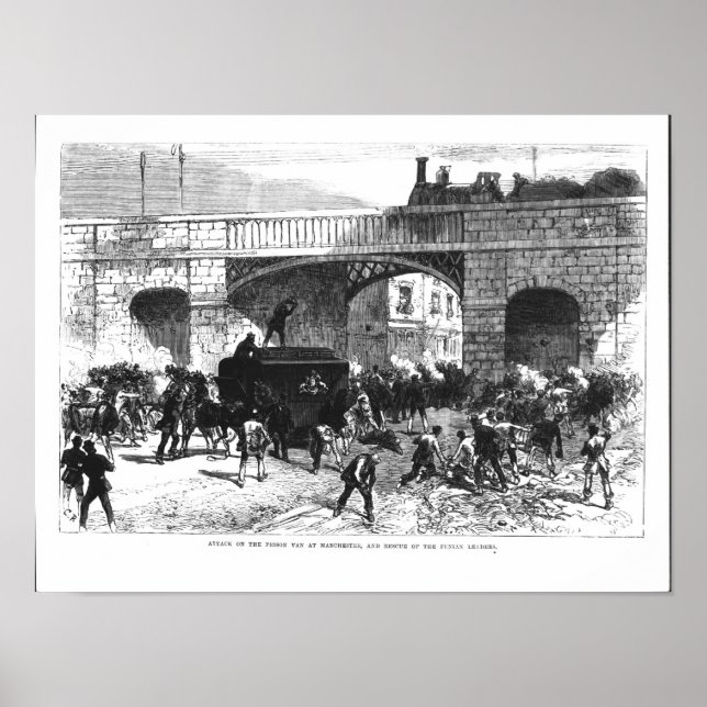 Pôster Ataque contra o carrinho da prisão em Manchester (Frente)