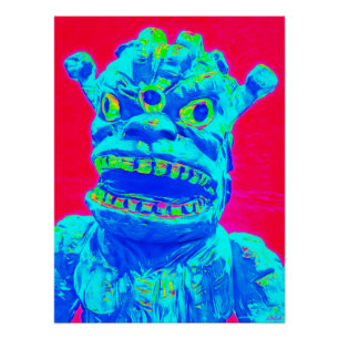 Pôster Ataque de monstro pop