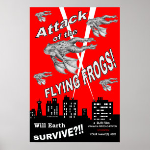 Poster Ataque dos sapos do vôo