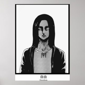 Poster Ataque Eren Jaeger à Liberdade de Titã