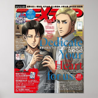 Poster Ataque Erwin Smith Levi Ackerman A Titã