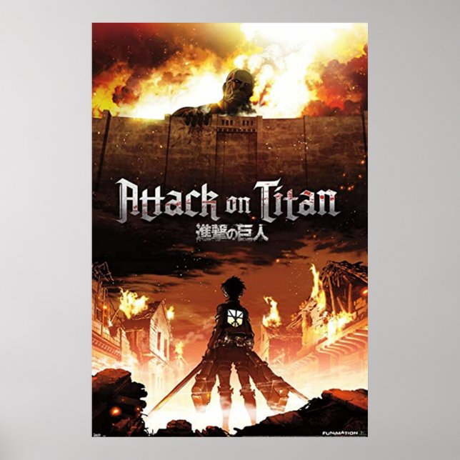 Poster Ataque na 1ª temporada contra o titã (Frente)