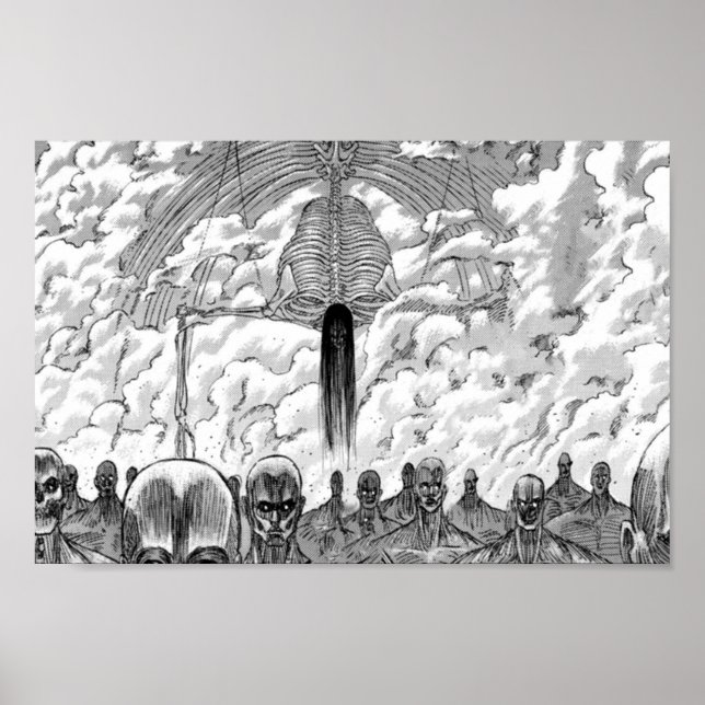 Poster Ataque na cena de Titan Rumbling (Frente)