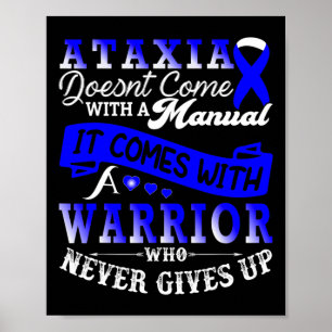 Poster Ataxia Sensibilize o Suporte à Família de Guerreir