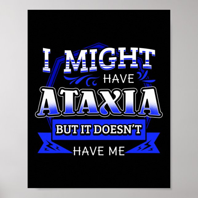 Poster Ataxia Sinal Neurológico Hemiataxia Azul Fita Nã (Frente)