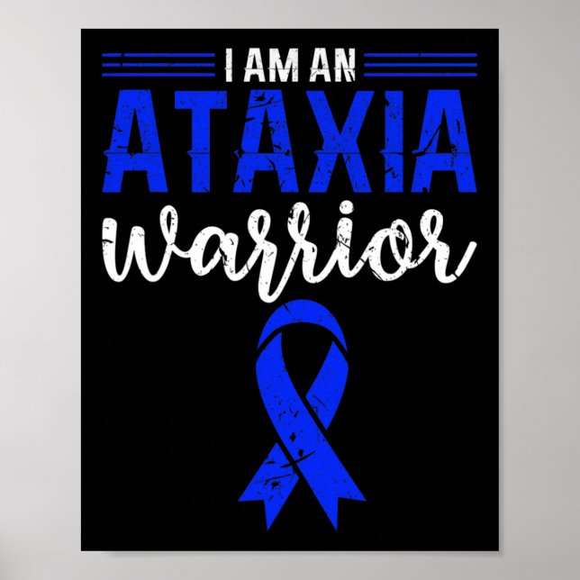 Poster Ataxia Warrior Blue Ribbon Imparou Coordenação A (Frente)