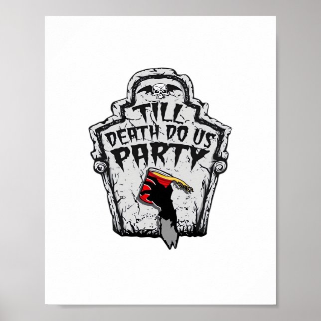 Poster Até a morte, nós festejamos clássicos para o Hallo (Frente)