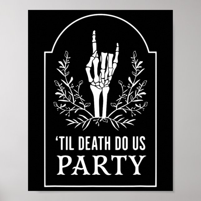 Poster Até D. eath Do Festa Do Halloween Skeleton Mão Fl (Frente)