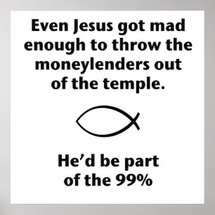 Poster Até Jesus jogou os Moneylenders para fora