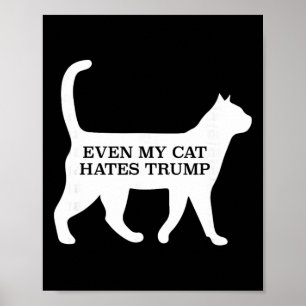 Poster Até meu gato odeia Trump