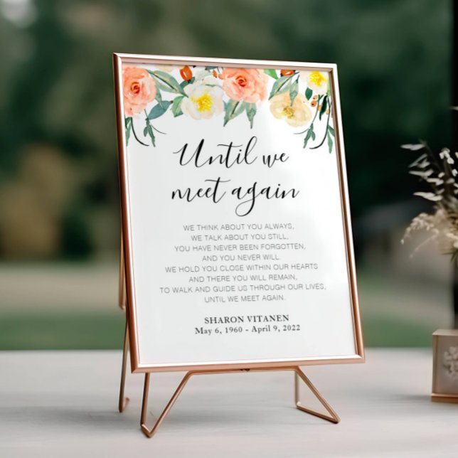 Poster Até Nos Encontrarmos De Novo Pesseguemos Poema Fun (Criador carregado)