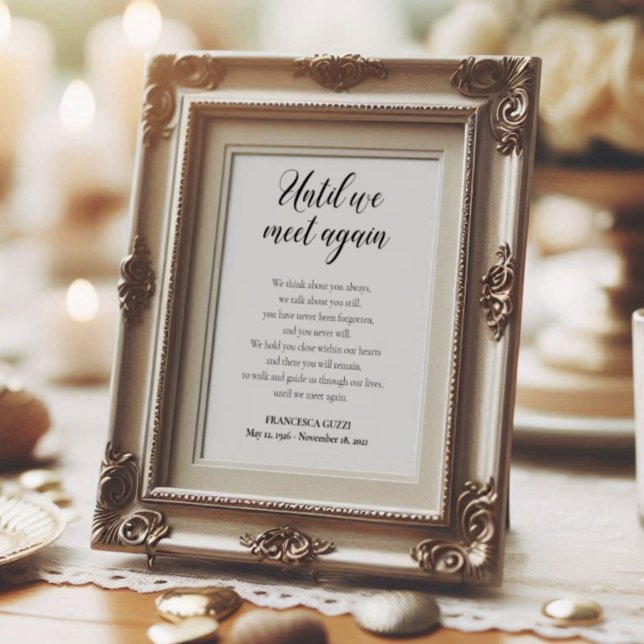 Poster Até Nos Encontrarmos De Novo Poema Memorial Person (Criador carregado)
