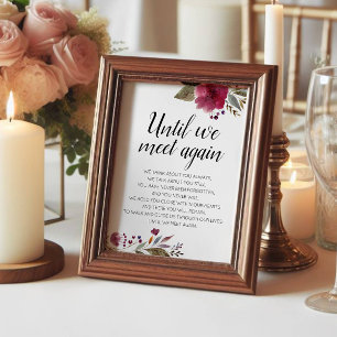 Poster Até Nos Reencontrarmos Casamento Floral Borgonha