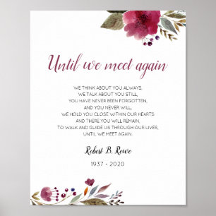 Poster Até Nos Reencontrarmos Memorial Floral Borgonha
