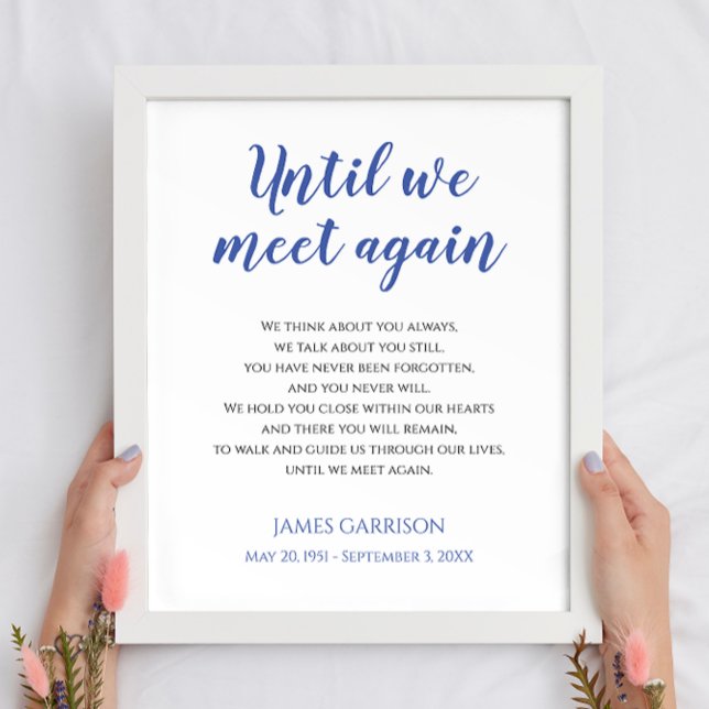 Poster Até Nos Reencontrarmos Poema de Celebração de Vida (Criador carregado)