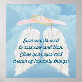 Pôster Até os anjos precisam descansar de vez em quando.