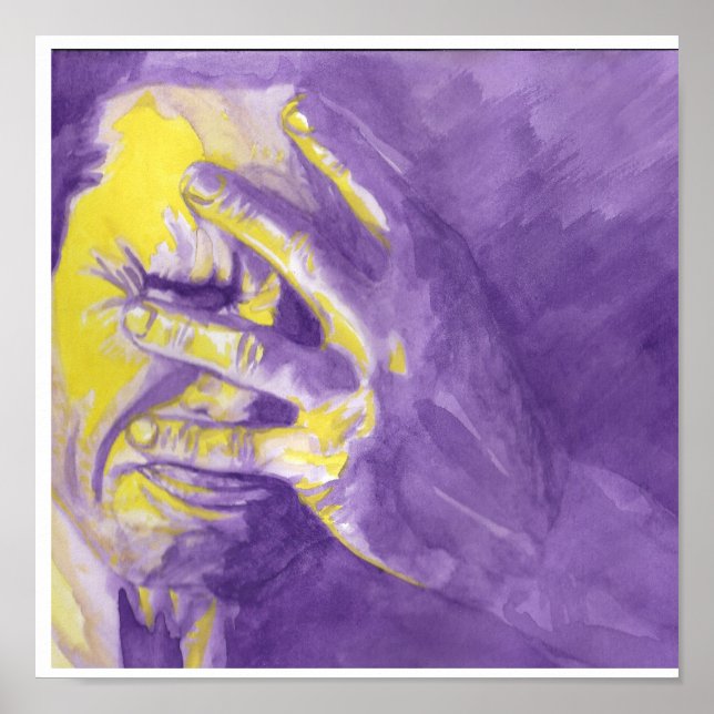 Poster Até os rapazes choram, tristeza (Frente)