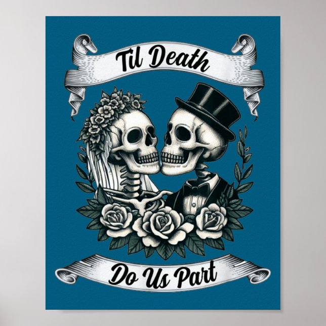 Poster Até que a Morte Nos Separe Esqueleto (Frente)