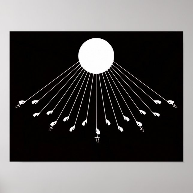 Poster Aten a verdadeira arte do símbolo de Deus (Frente)