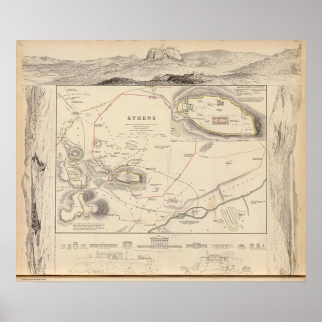 Pôster Atenas, Acrópole (Frente)