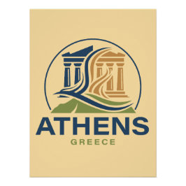 Pôster Atenas Grécia Acrópole Partenon