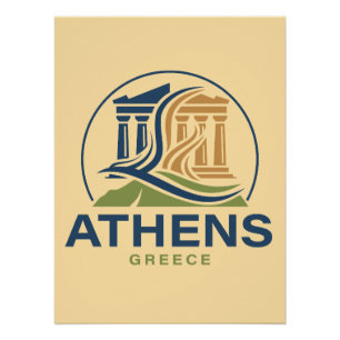 Pôster Atenas Grécia Acrópole Partenon