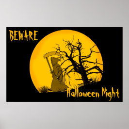 Poster Atenção à Noite de Halloween