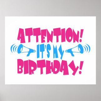 Poster Atenção! É o meu aniversário! (aniversário engraça