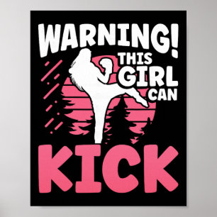Poster Atenção Essa Garota Pode Chutar Mma Kickboxing Kic