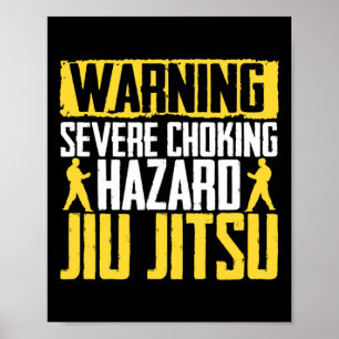 Poster Atenção Eu Posso Jiu Jitsu Lutador Judô Arte Marci