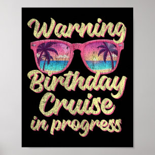 Poster Atenção Viagem de Aniversário Em Andamento Anivers